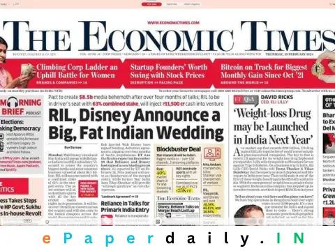 Economic Times ePaper PDF